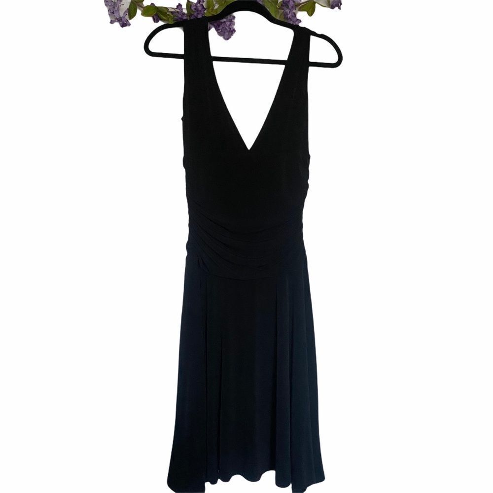 Ruby Rox - Black Chiffon Wiggle Cocktail Dress.